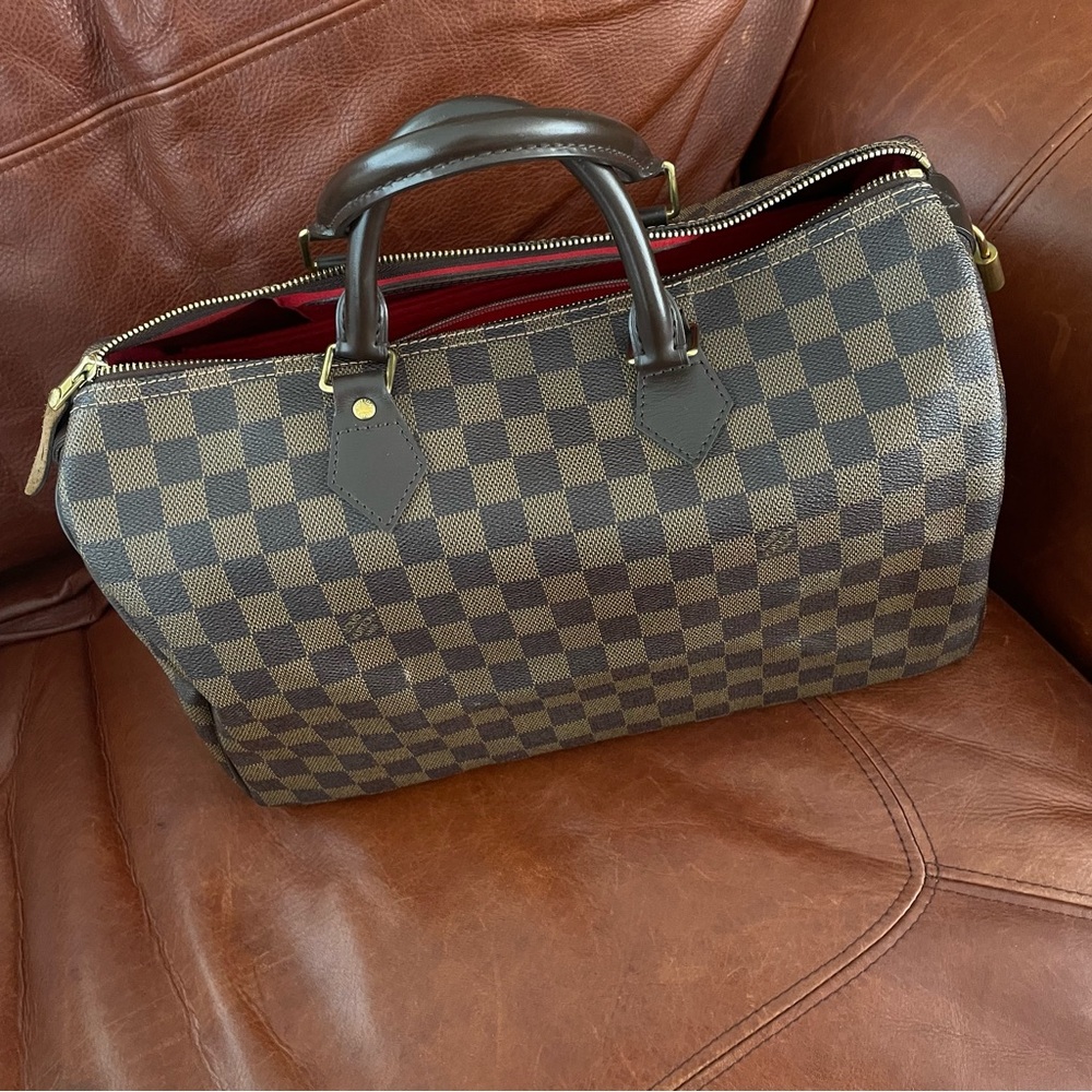 Authentic Louis Vuitton Speedy 35 DE Red Interior